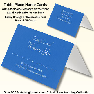 Add Name - Table Place Card - with Messages Kaart