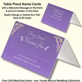 Add Name - Table Place Card - with Messages  Kaart