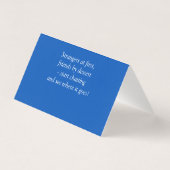 Add Name - Table Place Card - with Messages Kaart (Achterkant)