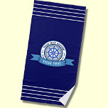 Add Name Text, Blue White Nautical Ship Wheel<br><div class="desc">Add Name Text,  Blue White Nautical Ship Wheel</div>