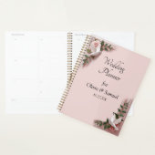 Add Names & Date Pink Roses & Doves Wedding (Devant avec enveloppe)