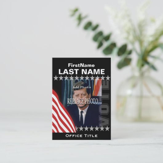 Add Photo Campaign Template Business Card Visitekaartje (Staand voorkant)