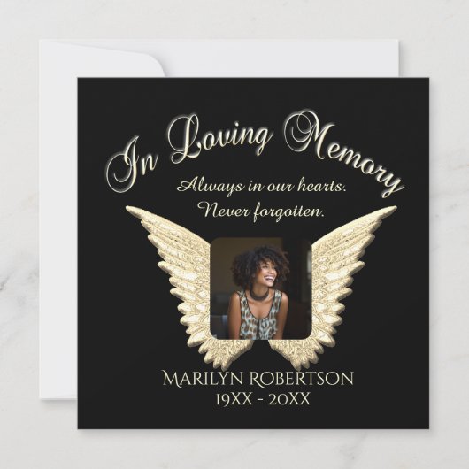 Add Photo Custom Memorial Invitation (Devant)