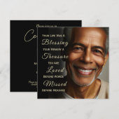 Add Photo Custom Memorial Invitation Kaart (Voorkant / Achterkant)