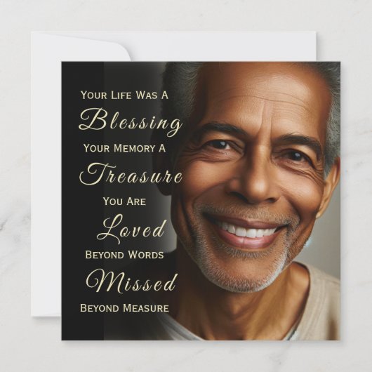 Add Photo Custom Memorial Invitation Kaart (Voorkant)