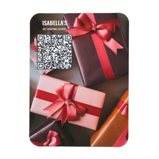 Add Photo QR Code Business Magneet (Verticaal)