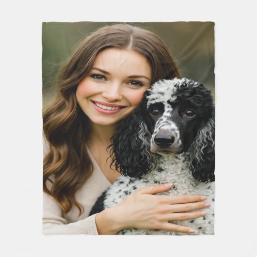 Add Poddle Photo Personalize Customize Fleece Deken (Voorkant)