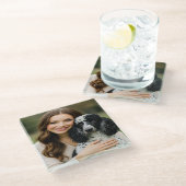 Add Poddle Photo Personalize Customize Glazen Onderzetter (Schuin)