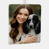 Add Poddle Photo Personalize Customize Keramisch Ornament (Rechts)