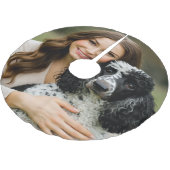 Add Poddle Photo Personalize Customize Kerstboom Rok (Gekanteld)