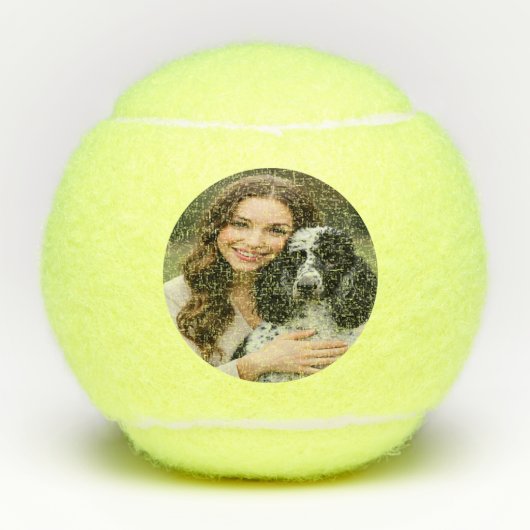 Add Poddle Photo Personalize Customize Tennisballen (Voorkant)