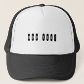 ADD TEXT Custom Word Printed Zwart-wit-Pet Trucker Pet (Voorkant)