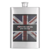 Add text on English flag Throw Pillow Flacon (Voorkant)