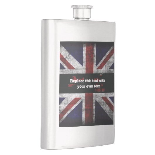 Add text on English flag Throw Pillow Flacon (Rechts)