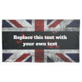 Add text on English flag Throw Pillow Kussensloop (Voorkant)