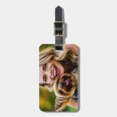 Add Yorkshire Terrier Photo Personalize Bagagelabel (Voorkant verticaal)