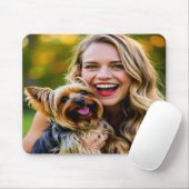 Add Yorkshire Terrier Photo Personalize Muismat (Met muis)
