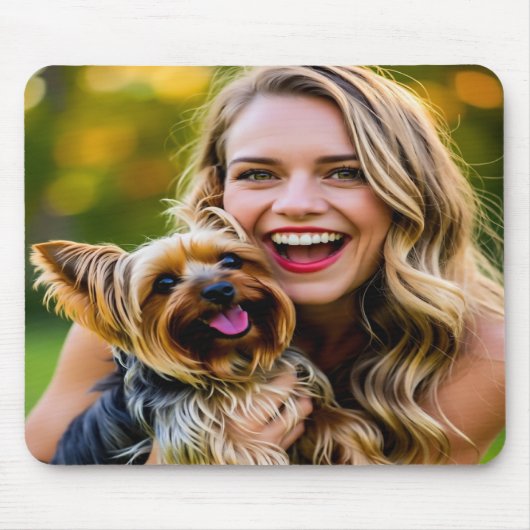 Add Yorkshire Terrier Photo Personalize Muismat (Voorkant)