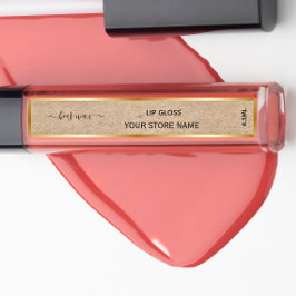 Add Your Brand Gold kraft lip balm labels