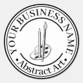 Add Your Business Logo Painter Ronde Sticker (Voorkant)