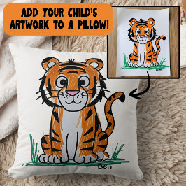 Add Your Child's Artwork to Home Decor  Kussen