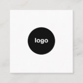 Add your custom logo circle  white vierkante visitekaartje (Voorkant)