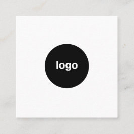 Add your custom logo circle  white vierkante visitekaartje