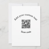 Add your custom text scan QR code business Kaart (Voorkant)