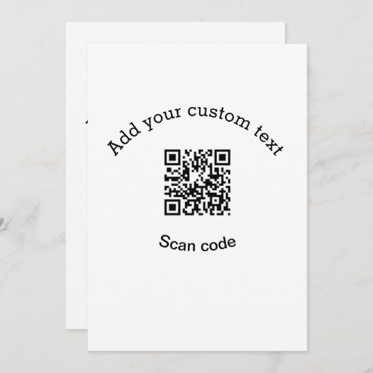 Add your custom text scan QR code business Kaart (Voorkant / Achterkant)