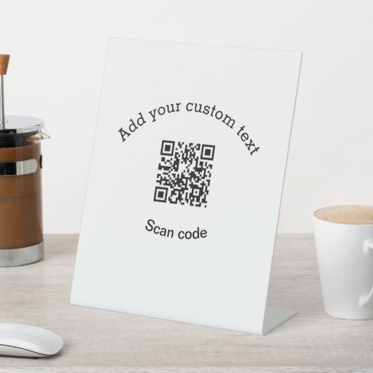 Add your custom text scan QR code business  Reclamebord Met Voetstuk (Insitu)