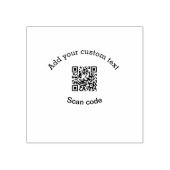 Add your custom text scan QR code business Rubberstempel (Afrduk)