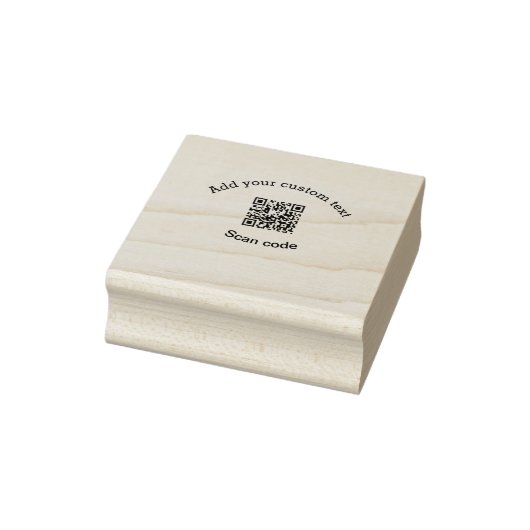 Add your custom text scan QR code business Rubberstempel (Stempel)
