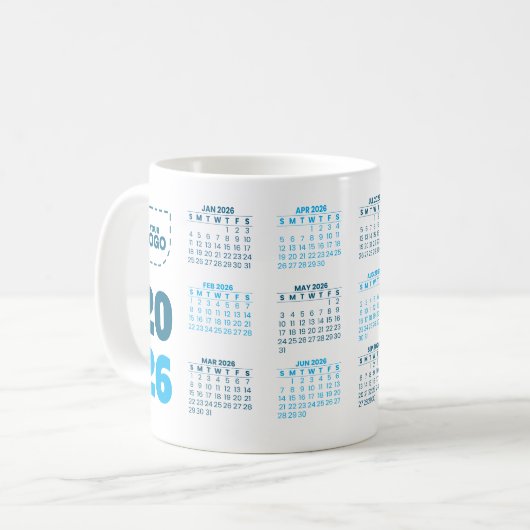 Add Your Logo Business 2026 Calendar Mug (Devant gauche)