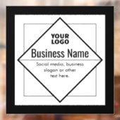 Add Your Logo Customizable Template Raamsticker (Vel 2)