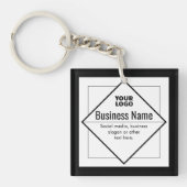 Add Your Logo Customizable Template Sleutelhanger (Voorkant)