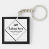 Add Your Logo Customizable Template Sleutelhanger (Achterkant)