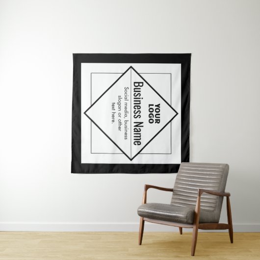 Add Your Logo Customizable Template Wandkleed (In Situ (horizontaal))