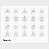 Add your Logo Elegant Personalized Candle Warning  Ronde Sticker (Vel)