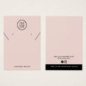 Add Your Logo Necklace Earrings Display Card (Devant & derrière)