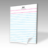 Add Your Name Monogram Extra Wide Ruled Notepad Notitieblok