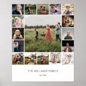Add Your Own Custom Family 17 Photo Collage Poster (Devant)