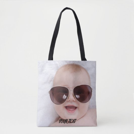 Add your own custom photo front and back tote bag (Devant)