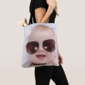 Add your own custom photo front and back tote bag (De près)