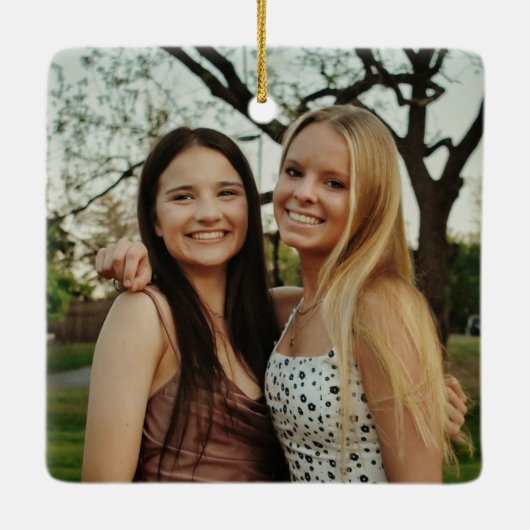 Add Your Own Custom Photo Keramisch Ornament (Achterkant)