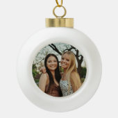 Add Your Own Custom Photo Keramische Bal Ornament (Voorkant)
