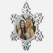 Add Your Own Custom Photo Tin Sneeuwvlok Ornament (Rechts)