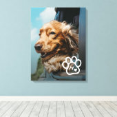 Add Your Own Photo Dog Pets Monogram Canvas Afdruk (Insitu (Houten vloer))