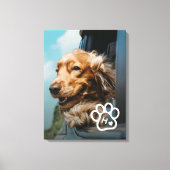 Add Your Own Photo Dog Pets Monogram Canvas Afdruk (Voorkant)
