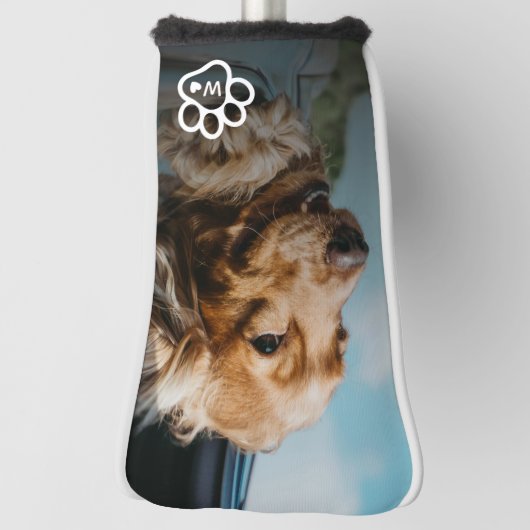 Add Your Own Photo Dog Pets Monogram Golfheadcover (Draai 90)