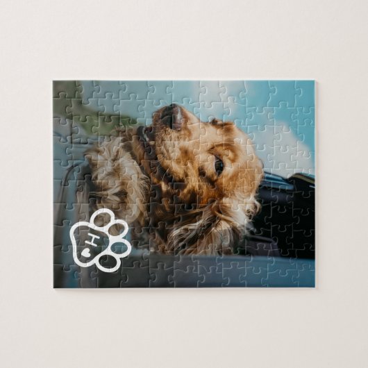 Add Your Own Photo Dog Pets Monogram jigsaw puzzle (Horizontal)